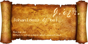 Johanidesz Ábel névjegykártya