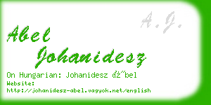 abel johanidesz business card